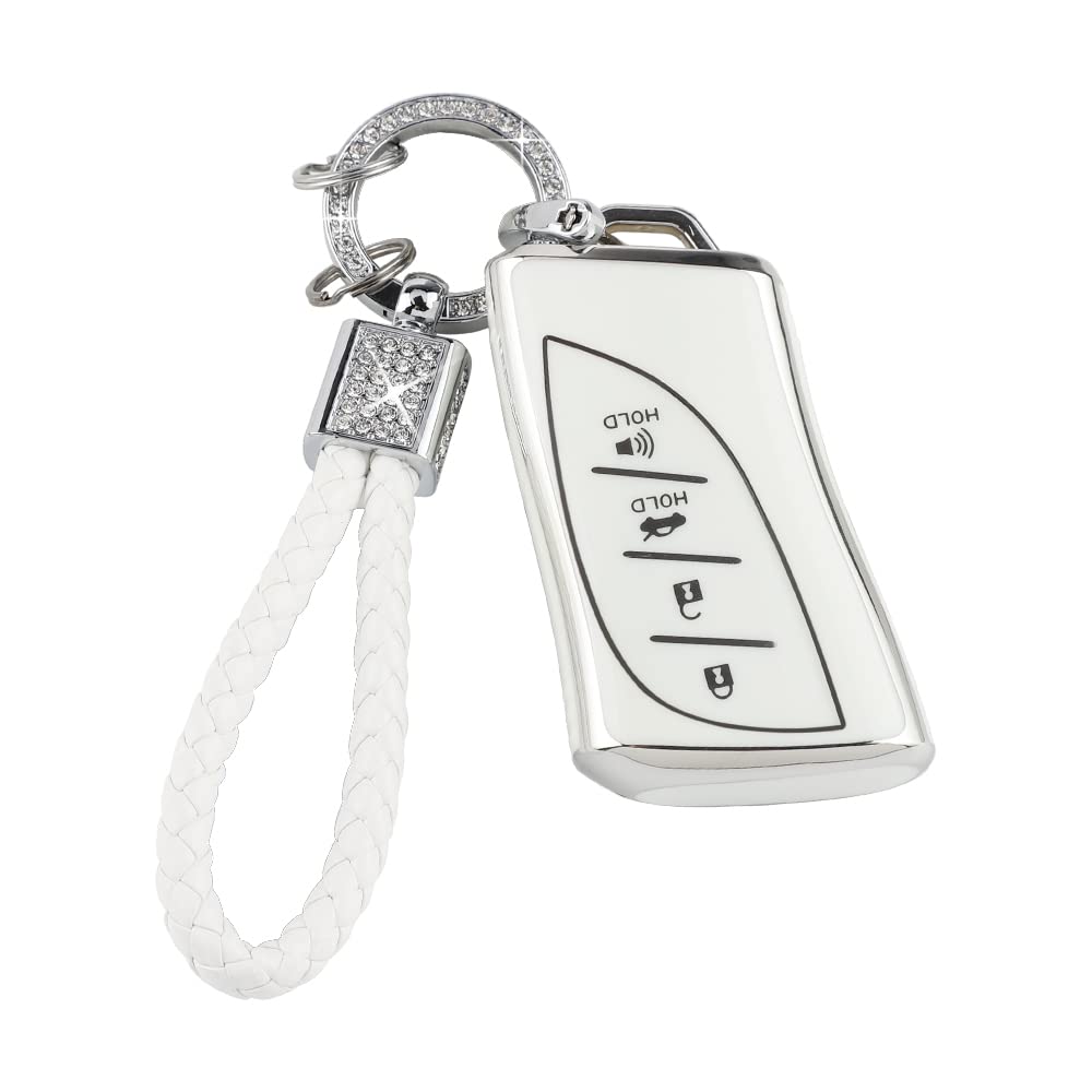 PIFOOG for Lexus Key Fob Cover Bling Keychain TPU Car Keys Case Shell Protector Protection for Lexus GX ES NX LC RC LS UX Accessories 4 Buttons Girly Women Cute