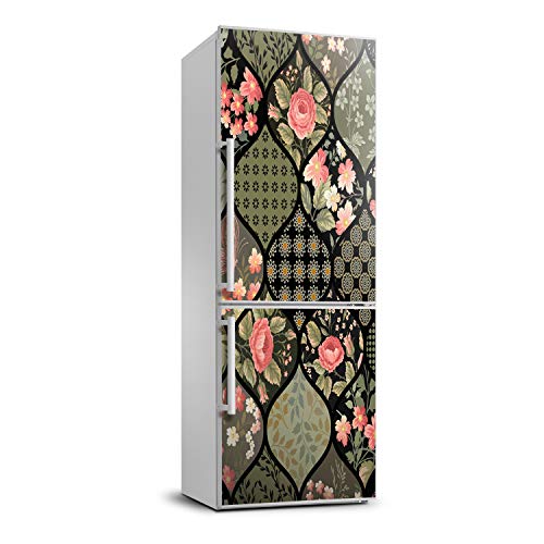 Película autoadhesiva refrigerador 60x180 cm vinilo decorativo cocina flores 2