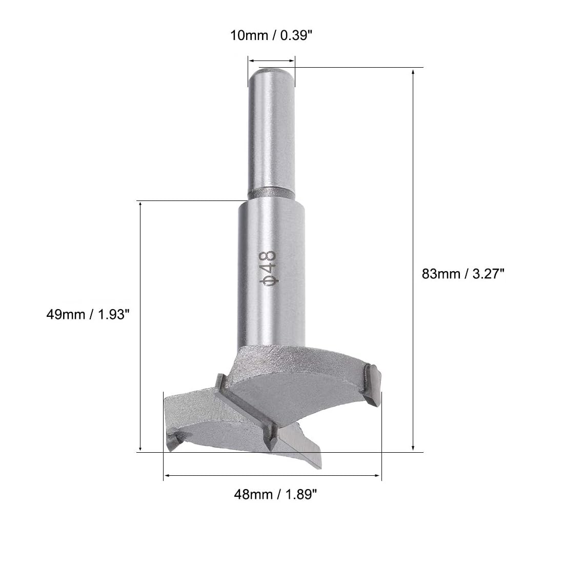 MACHSWON Forstner Drill Bits Tungsten Carbide Wood Hole Saw Opener Drill Bit 48mm Woodworking Drilling Bit Cutter - Image 3