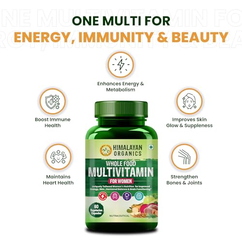 Himalayan Organics Whole Food Multivitamin For Women With Vitamin B1, B2, B3, B5, B6, B7, B9, B12, C, D, E, Calcium, Magnesium, Zinc | Smooth Digestion | Good For Brain & Bone... - Image 5