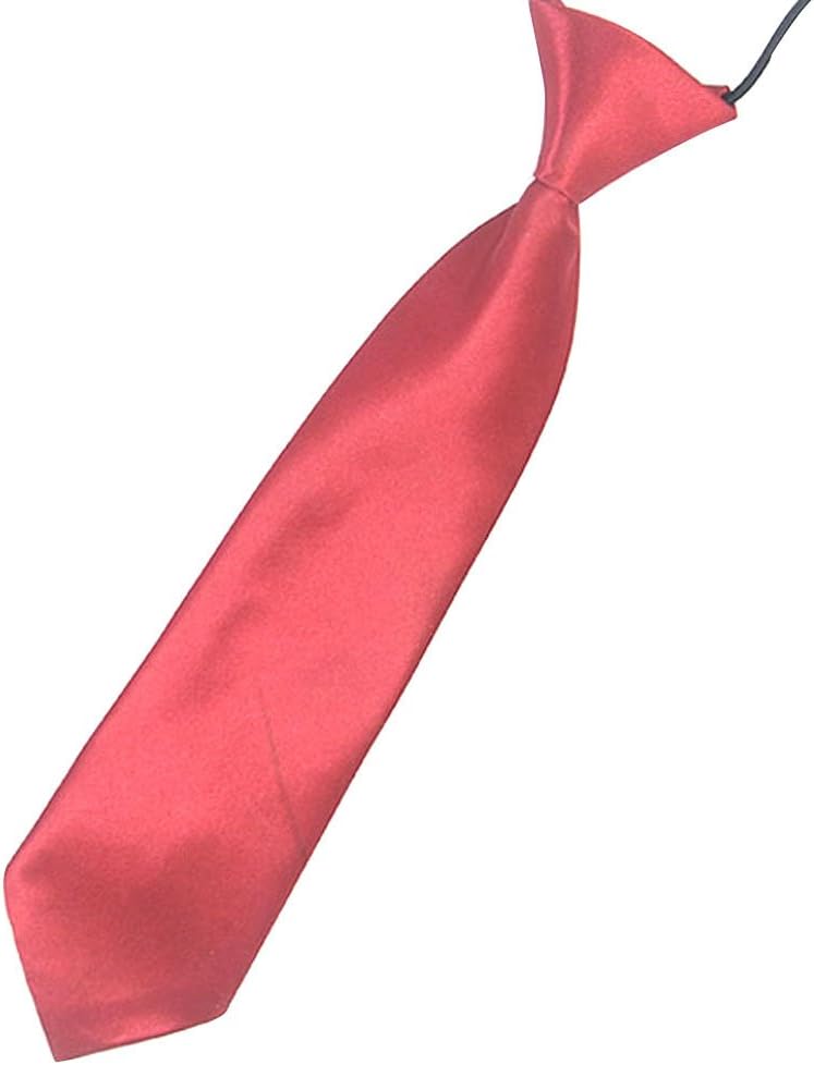 Juanshi Kid's Casual Style Polyester Arrow Solid Necktie Color Burgundy