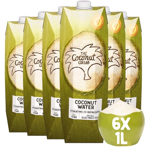 The Coconut Collab 100% Pure No Added Sugar Coconut Water 6 x 1 Litre