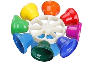 LANDTOM Orff Children's Percussion Instrument, Hand Bells, Desk Bells, Rainbow Diatonic Bells