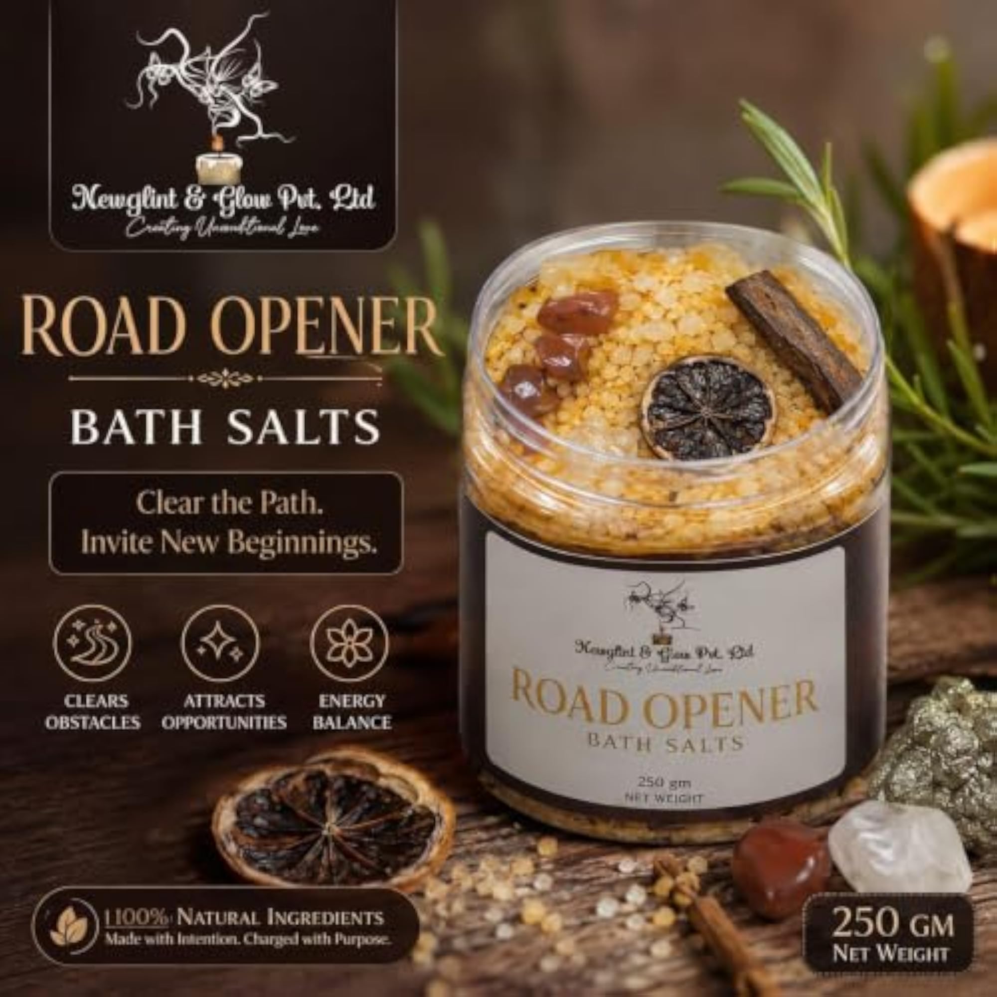 Road Opener Bath Salts with Epsom Salt for Cleansing