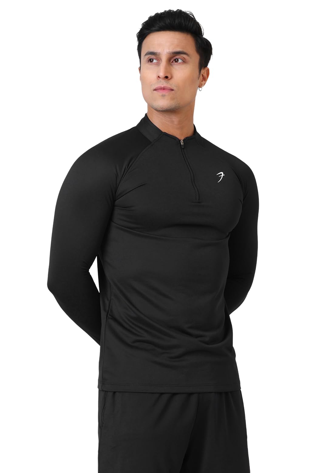 fuaark Men Rush Full Sleeve Slim Fit Pullover with Black Contrast Zip-picture-43