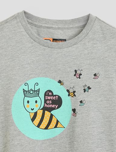 Image of Amazon Brand - Symbol Girls 100% Cotton Night Suit Set |Half Sleeves T-Shirt & Pajama Set | Age 2-14 Years
