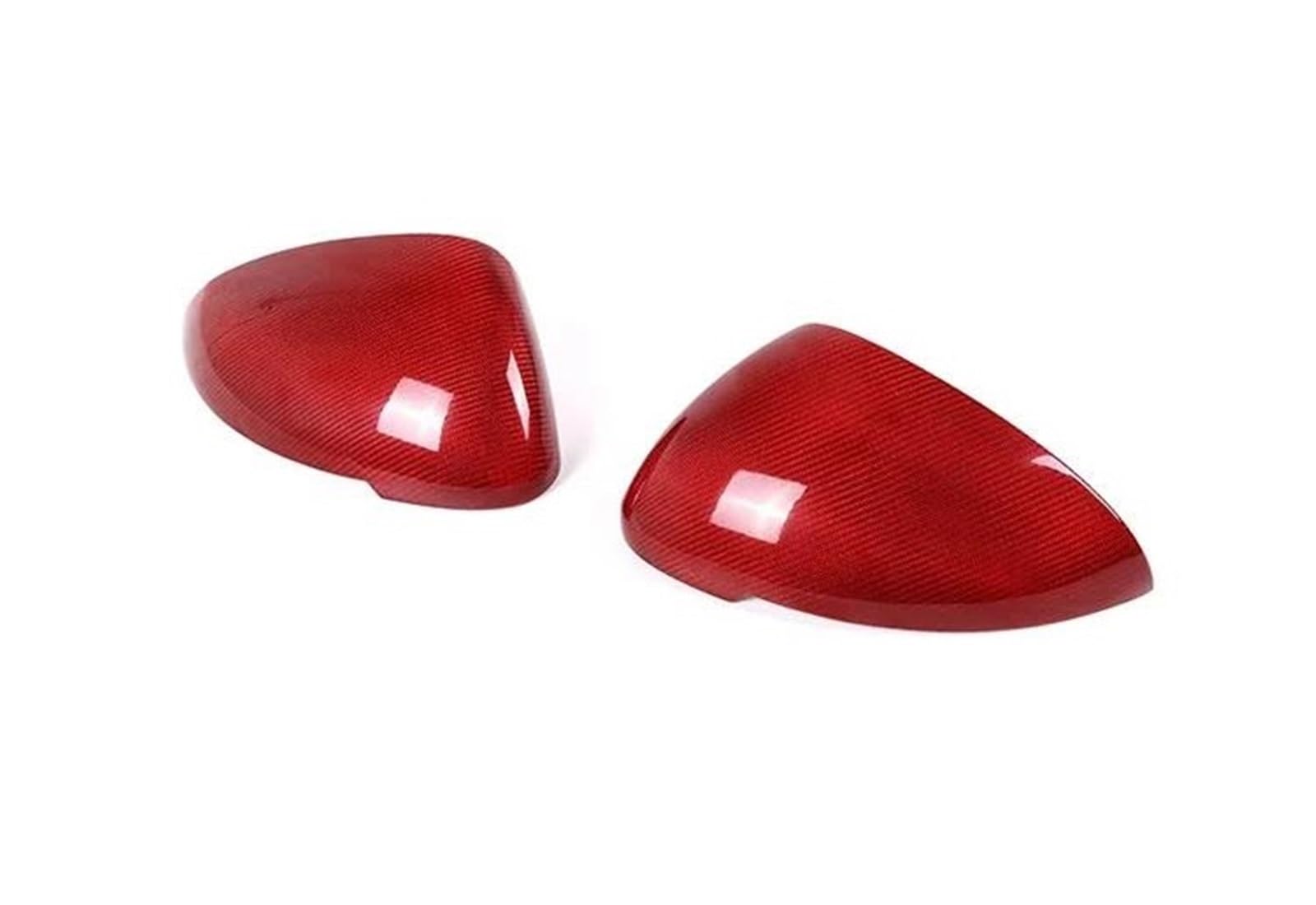 for Porsche for MACAN 2014-2023 Real Carbon Fibre Car Rearview Mirror Cover Trim Sticker(Red)