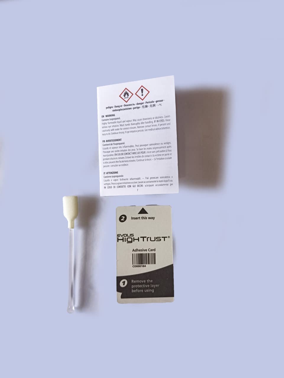 EVOLIS HIGHTRUST Thermal Printhead Cleaning Kit for Thermal Transfer Printers II One Evolis Cleaning Swab & One Adhesive Card only for Thermal Printers II Part Code :SE010097