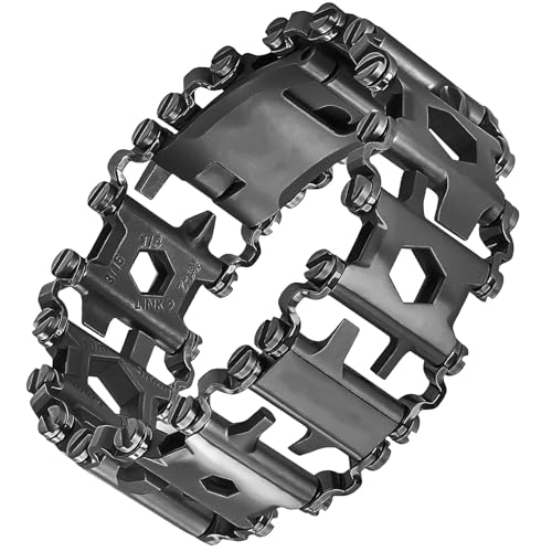 Hapysen- Pulsera portátil de acero inoxidable multiherramientas 29 en 1 para...