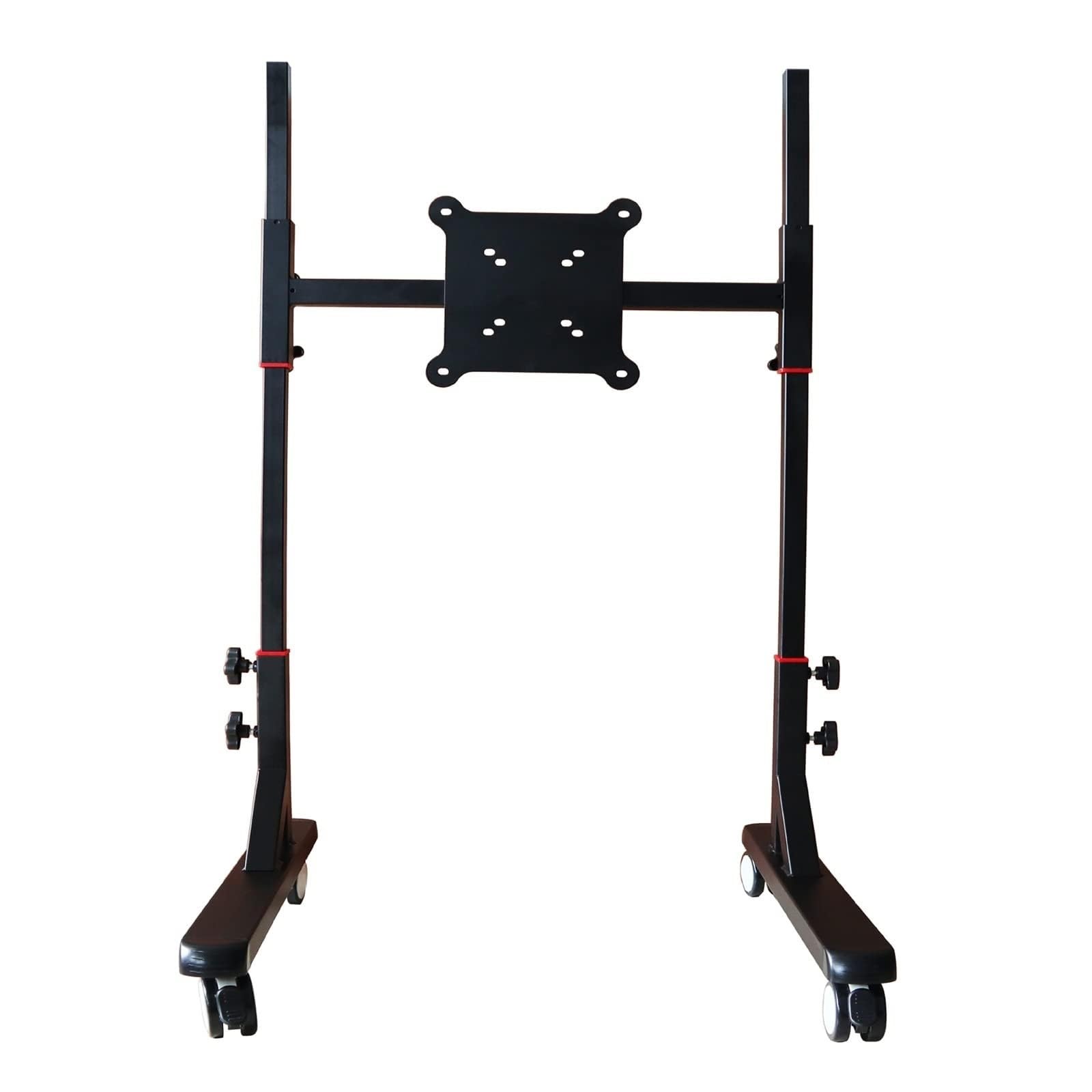 THEGA Soporte De TV Rodante con Ruedas - Soporte para TV LCD con Simulador De Carreras, Soporte De Suelo Móvil para Monitor, Altura Ajustable, para TV De Menos De 55 Pulgadas