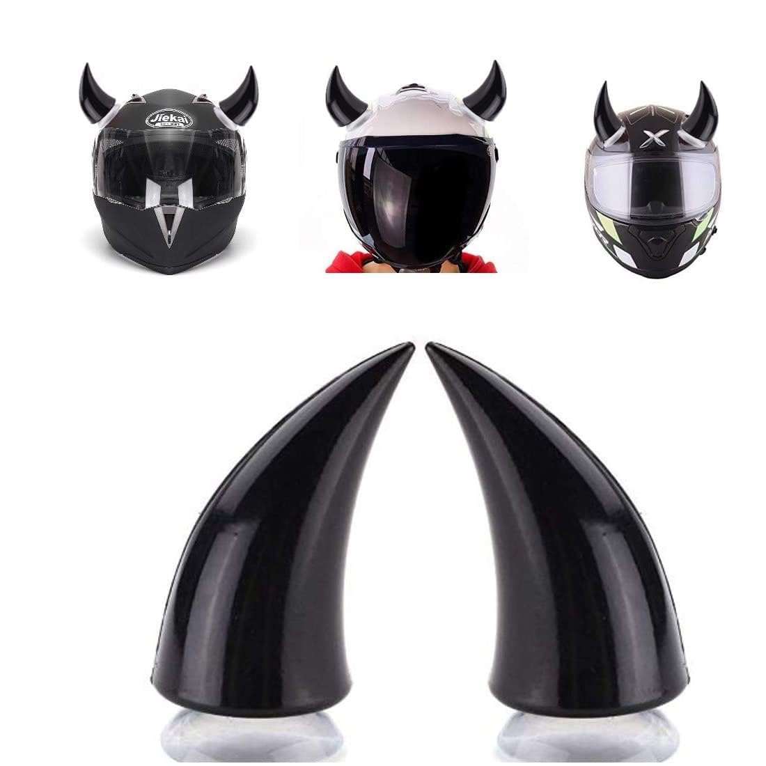 Helmet Horns with Suction Rubber |Universal Helmet Devil Horns for All Bikes | Headwear Decor Accessories for Riding helmet (BLACK)-image-11
