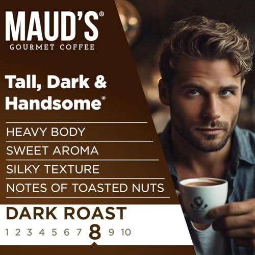 Image of Maud's Dark Roast Coffee Pods, 50ct, Single Serve Pods - 100% Arabica Coffee, Compatible with Keurig K Cups Maker