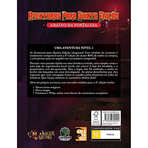 Aventura para D&D - Abaixo da Fortaleza – Aventuras para Quinta Edição #14
