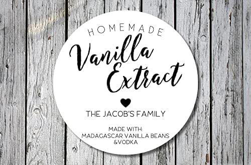 Amazon.com: 60 Homemade Vanilla Extract Stickers : Arts, Crafts & Sewing