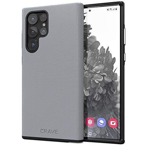 Image of Crave Galaxy S22 Ultra Case, Shockproof Protection Dual Layer Case for Samsung Galaxy S22 Ultra 5G (6.8 inch) - Slate