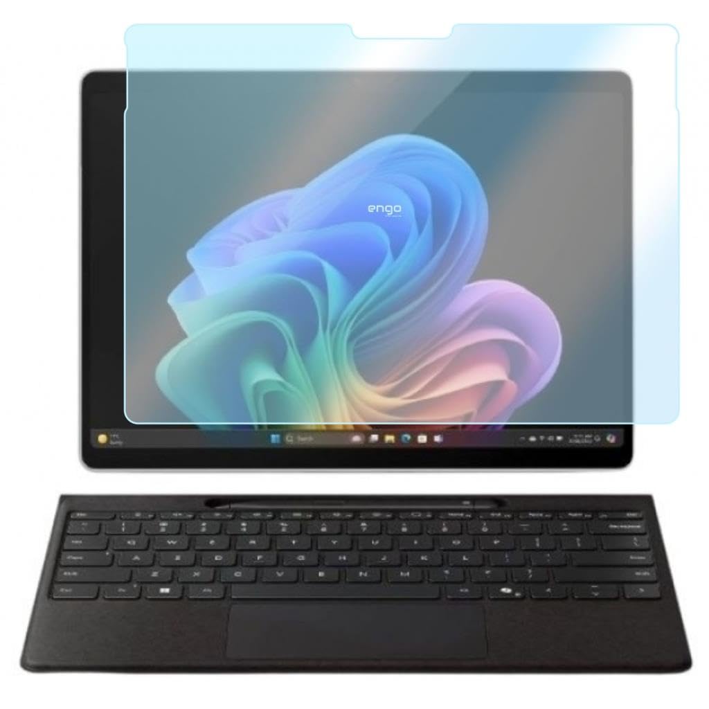 Engo Microsoft Surface Pro 10 13 İnç İle Uyumlu Ekran Koruyucu 9h Temperli Kırılmaz Esnek Nano Cam, Çizilmeye Ve Darbeye Dayanıklı Koruma, Hd Şeffaf