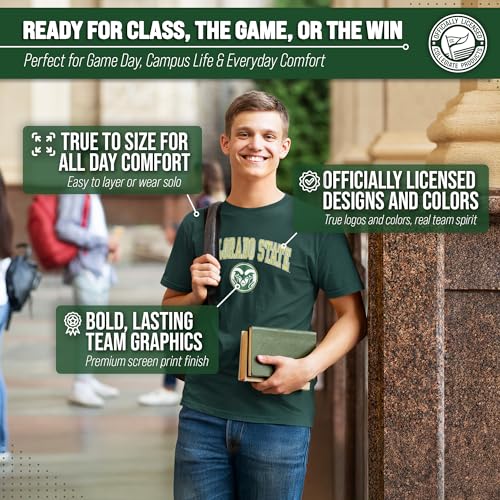Image of NCAA Gameday Cotton T-Shirt for Men and Women | Officially Licensed NCAA Tee - Preshrunk Ring-Spun Cotton - Screen-Printed Team Logo