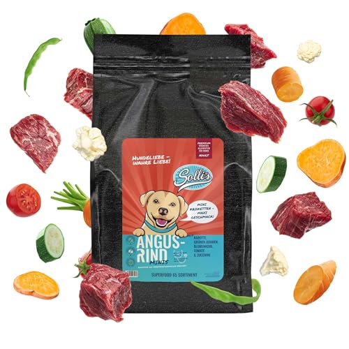 Sollis Trockenfutter für Hunde | Kleine Rassen | Angus-Rind | Getreidefrei & Zuckerfrei | Hoher Fleischanteil | Besonders verträglich | 2kg