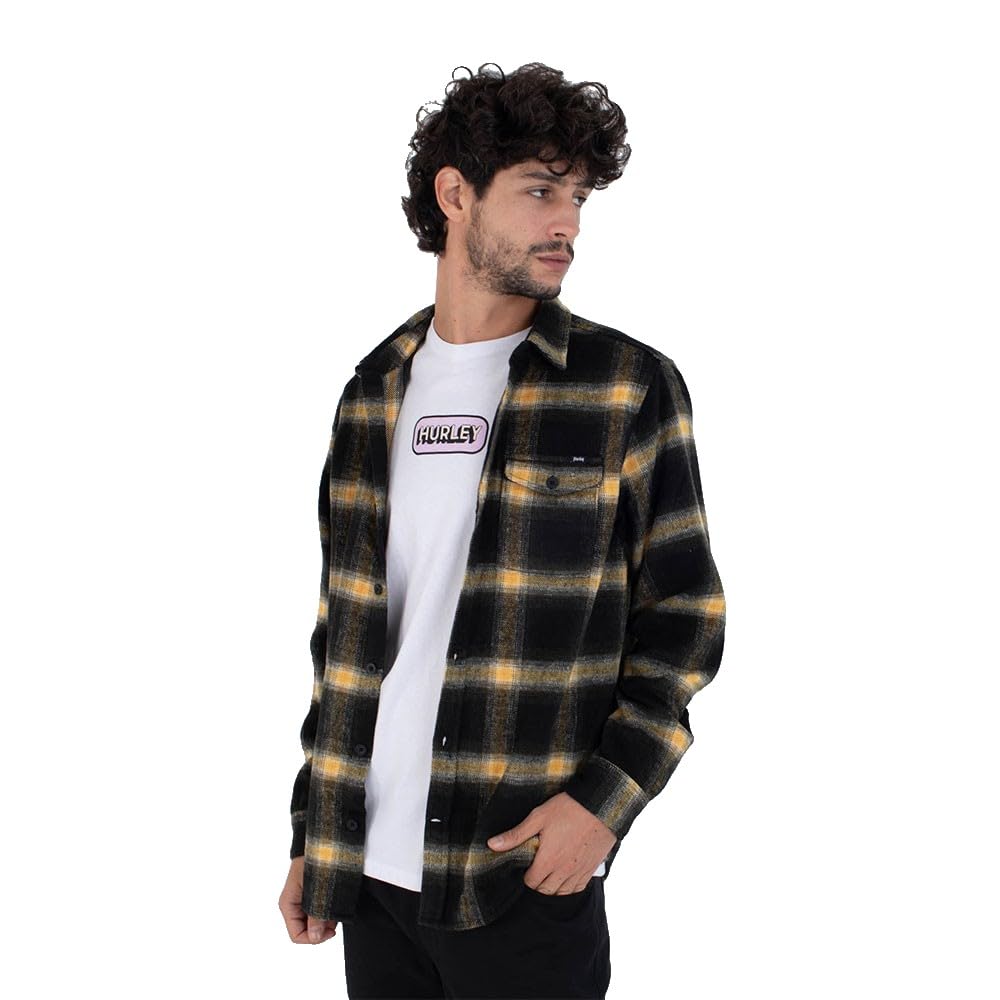 Hurley Chemise Manches Longues Hommes - Portland Heavyweight Flannel T-Shirt Homme