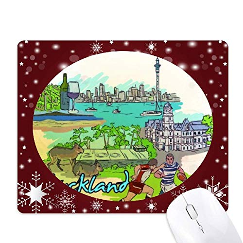 Tapis de souris Auckland football vin rouge pour rester au chaud en hiver