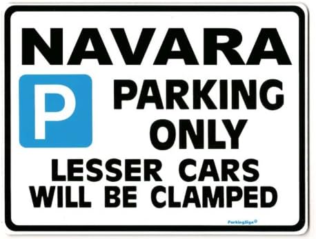 Gift for Navara car owner Parking Sign - Personalised compatible for nissan D22 D23 D40 2.5 td car models - Size Small or Large