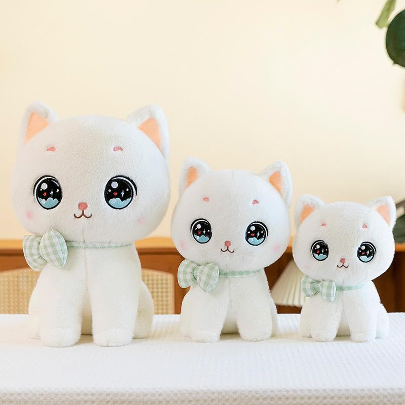Image of SCOOBA Adorable Bow cat Soft Toy 35cm (Bow cat White)