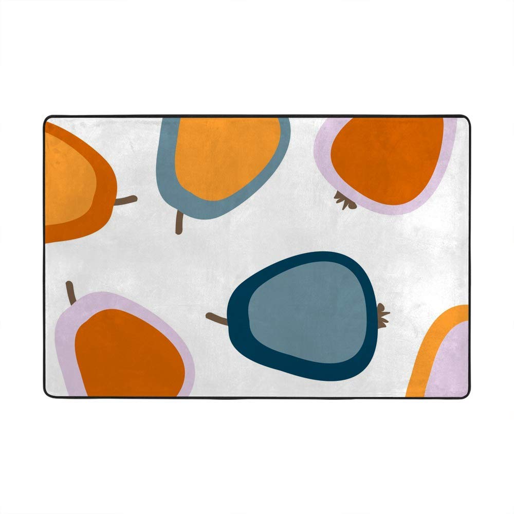 Grand tapis de sol en velours corail coloré CHEHONG 203x147 cm