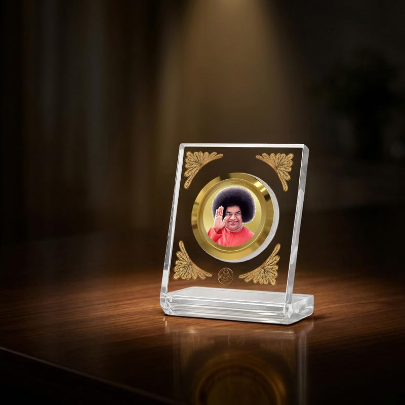 Image of DIVINITI 24K Gold Plated Religious Car Dashboard Frame | Premium God Idol Frame for Car, Home Mandir & Office Table | Spiritual Gift, Decorative Showpiece
