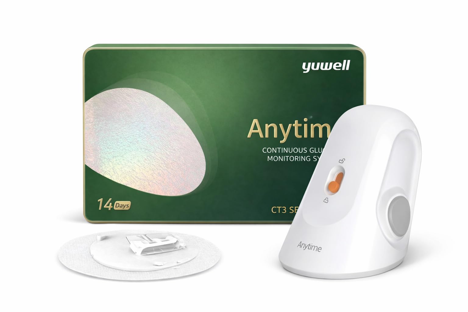 Sensore Sottocutaneo Monouso con Auto-Applicatore per Monitoraggio Continuo della Glicemia | Ricambio per Sistema di Controllo Glucosio | 14 Giorni di Utilizzo!