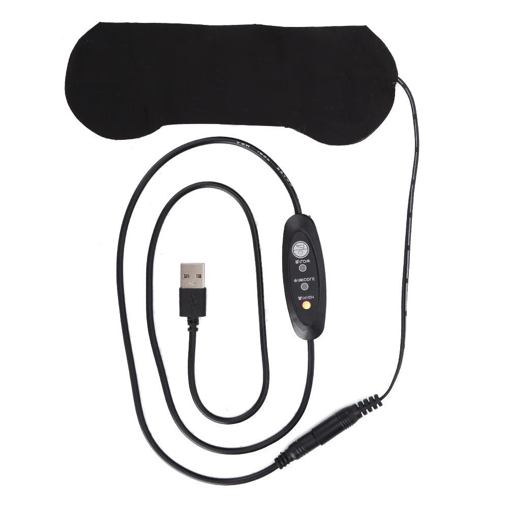 Maschera per gli occhi riscaldata elettricamente, USB riscaldante, maschera per gli occhi, maschera per il sonno contro blefarite, occhiaie, occhi asciutti (grigio