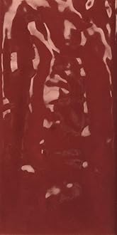 Joyful Gloss Ceramic Wall Tile - 100mm x 200mm Brick - Versatile Laying Options - Easy Installation - Single Tile, Cherry