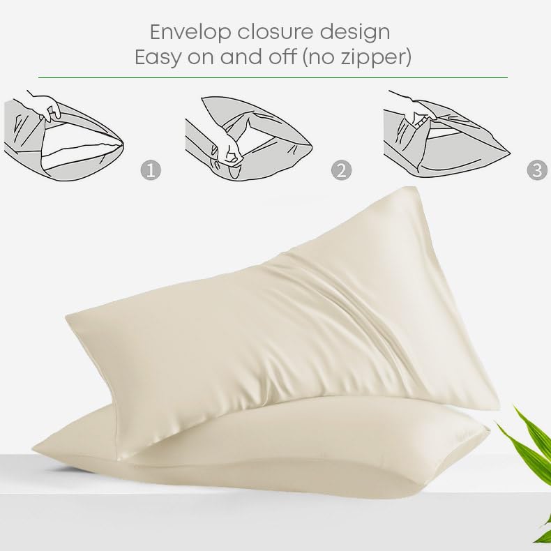 LINENWALAS Duvet Cover Set Double Size, 100% Bamboo Bedding 3 Piece Cooling Comforter Cover 200x200 cm Soft - Image 2