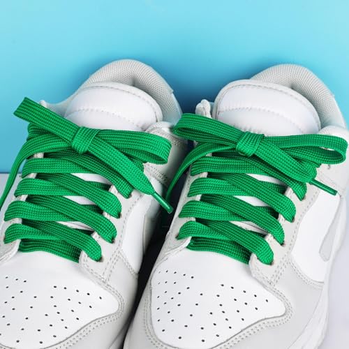 Image of Booyckiy 2 Pairs 2 /5 inch Flat Shoe Laces for Sneakers 31 Colors Shoelaces in 27 inch-72 inch
