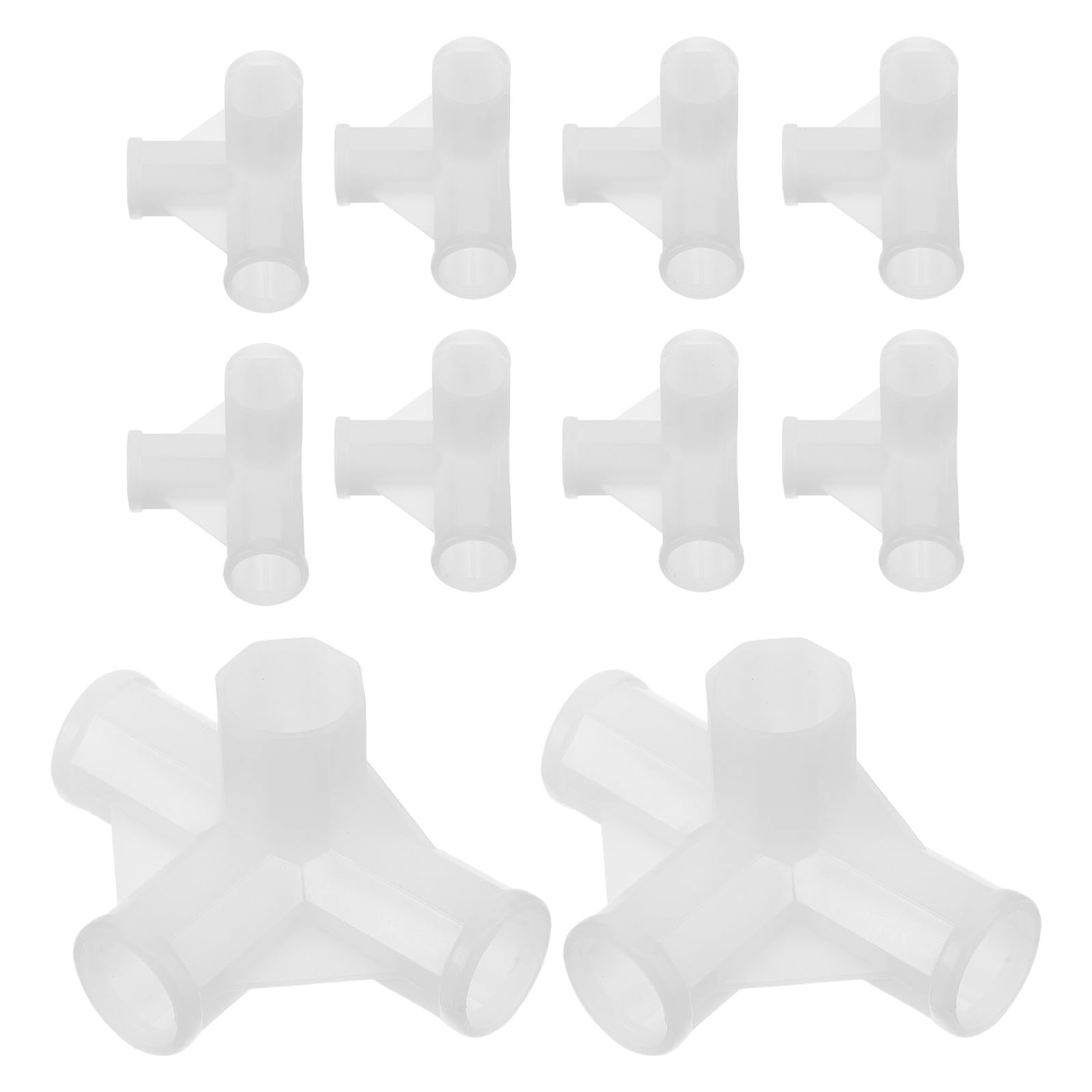 HEALSOPTHY 10pcs Plastic Closet Rod Connector Fittings for Wardrobe and Shoe Organizer with Enhanced Stability and Sturdy Build, Four Way Joint for Wardrobe Setups