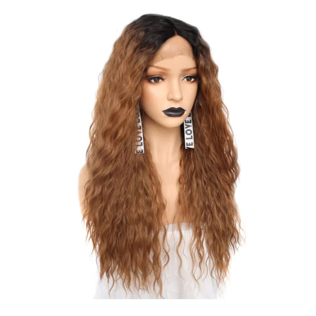 LIOONS Parrucca realistica Parrucca Moda Riccia Stile Riccio Parrucca Riepilogo Parrucca Sintetica 61 Cm/24 Pollici Adatto per L'uso Quotidiano delle Donne di Parrucche alla Moda Eleganza Naturale