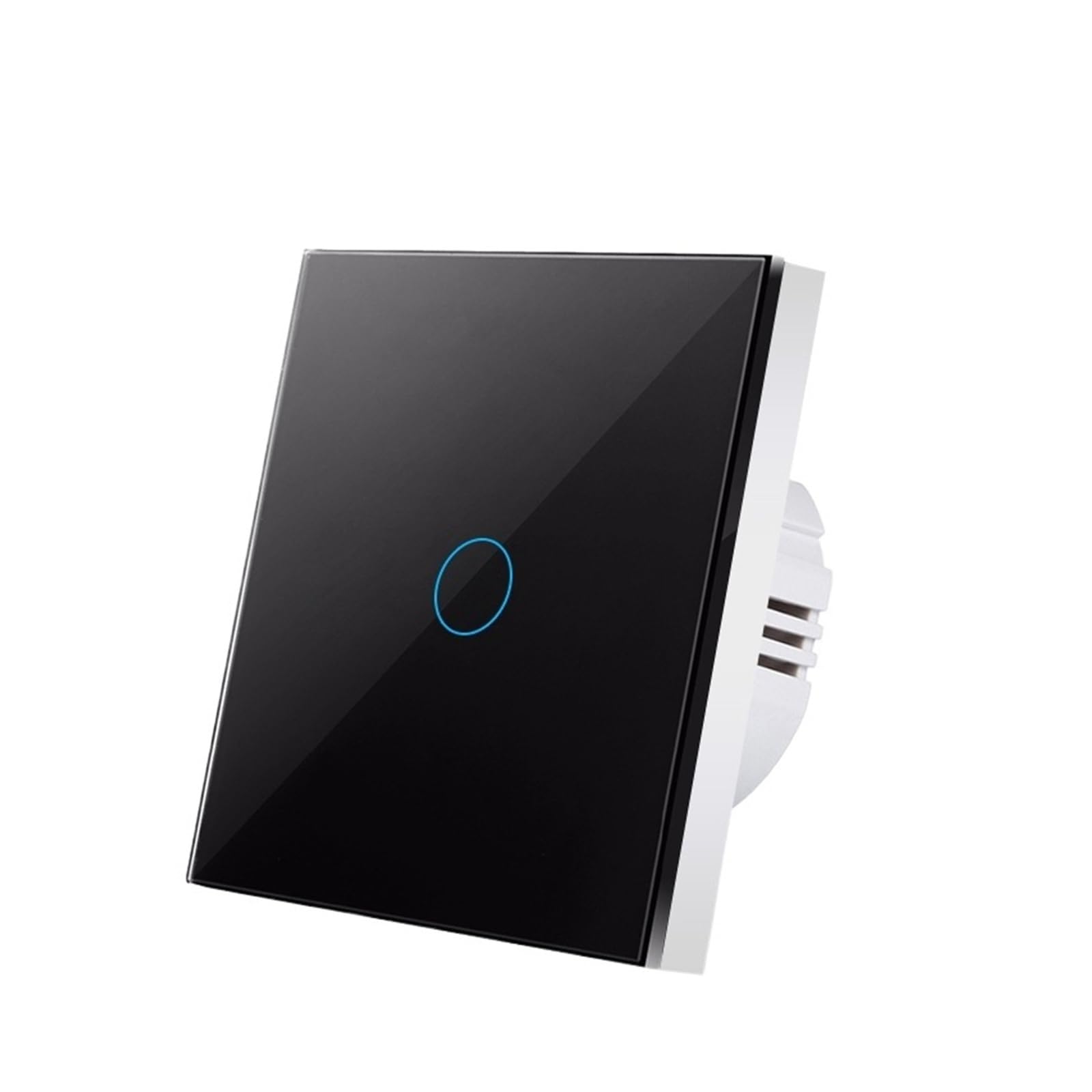 Przełącznik dotykowy AC100-240V Zasilacz LED 1/2/3 stacje Kryształowy szklany panel kinkiet przełącznik czujnika Interruttore(Black Touch one)