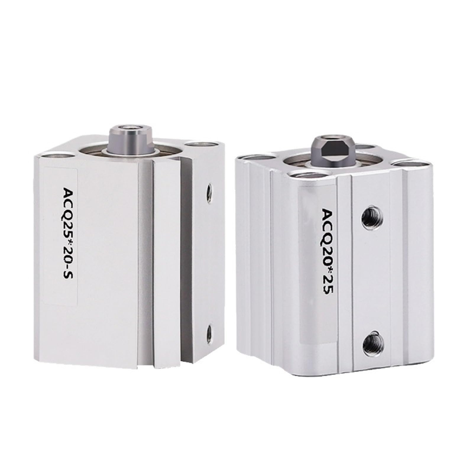 COSZWQDP ACQ20 ACQ25 Bore 20mm 25mm Stroke 5-100mm Piston Compact Pneumatic Air Double Acting Cylinders (Stroke 50mm,ACQ20)