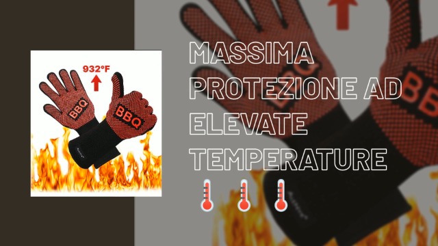 Resistente Al Calore Guanti Guanti For Barbecue 932 ° F Guanti For - Foto 4