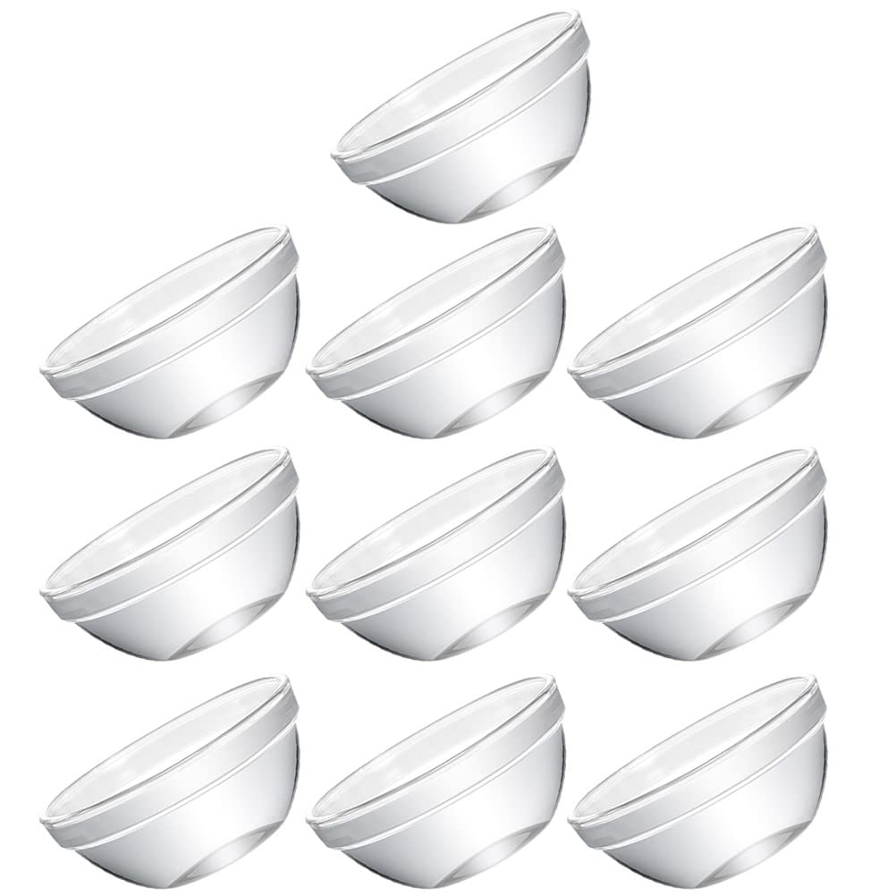 SENTOP Set of 10 Mini Prep Bowls, 2.36 Inch Small Glass Bowls, Stackable Clear Prep Mixing Bowls for Prep, Dessert, Dips, Nut and Candy Dishes,