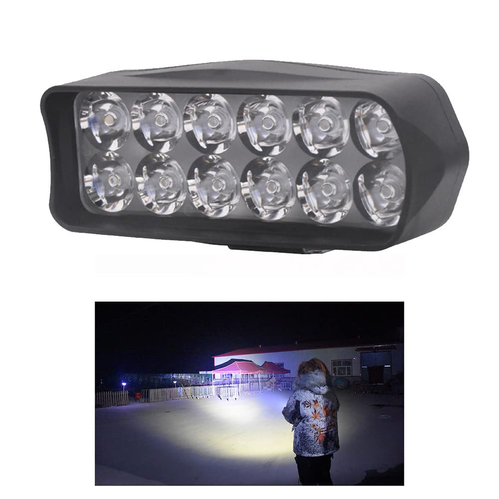 12V-80V E-Bike Przednie światło Motocykl Elektryczny rower Rower LED Reflektor Trójkołowy Lampa 12 Led Części rowerowe