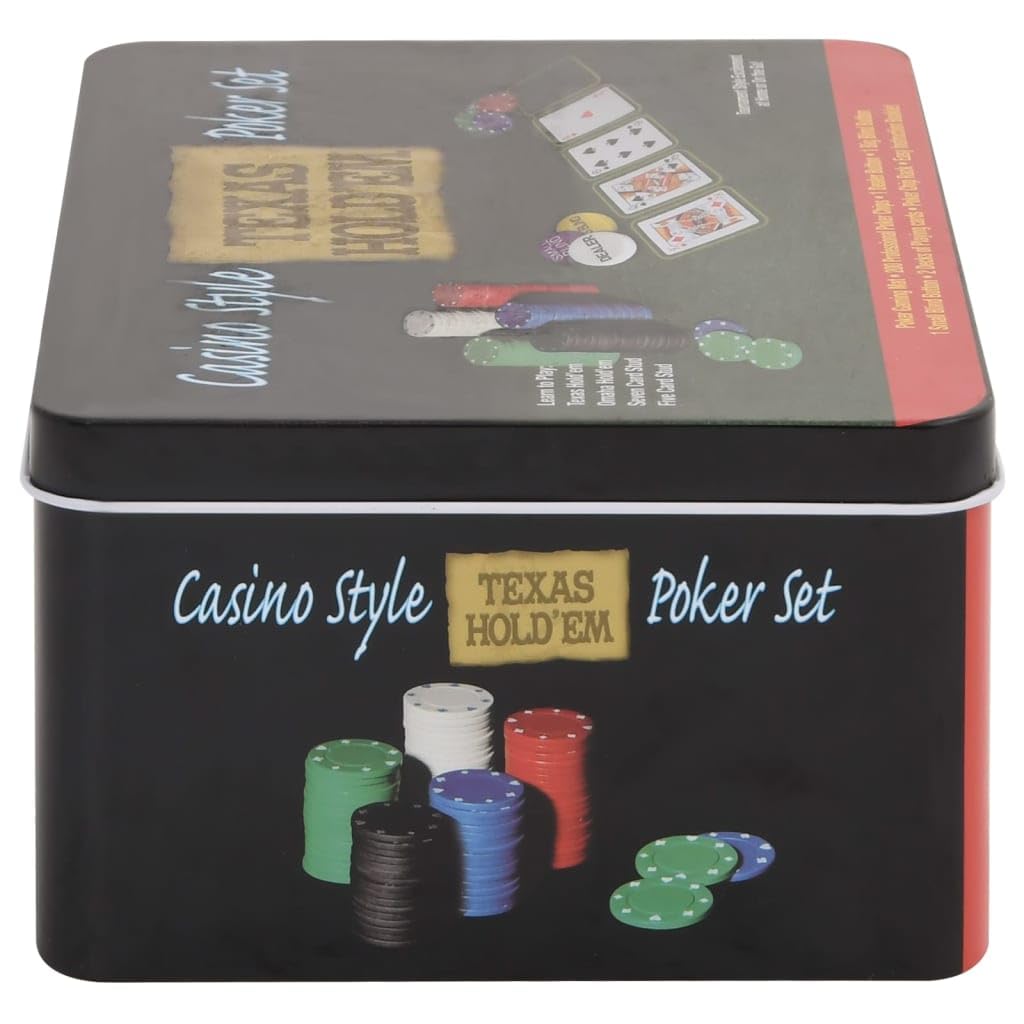 Juego de póquer con 200 fichas de 4 g, maletín de metal, alfombra de juego de 90 x 57,5 cm, 2 barajas de cartas, botón de distribuidor, botón ciego para fiestas, familia, adultos, Texas