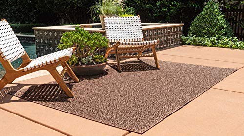 Tapete decorativo rectangular 100x155 cm Brown/Black miniatura 2