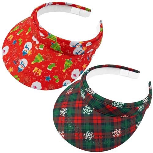 Image of 2 Pack Visor Women Men Sun Hat Clip On Visors Adjustable Sport Wide Brim Cap