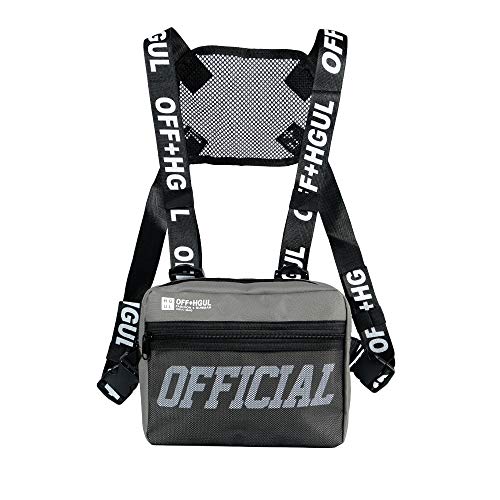 Trido Chest Rig Bag Adjustable Shoulder Pack Walkie Talkie Harness Radio Holster Holder