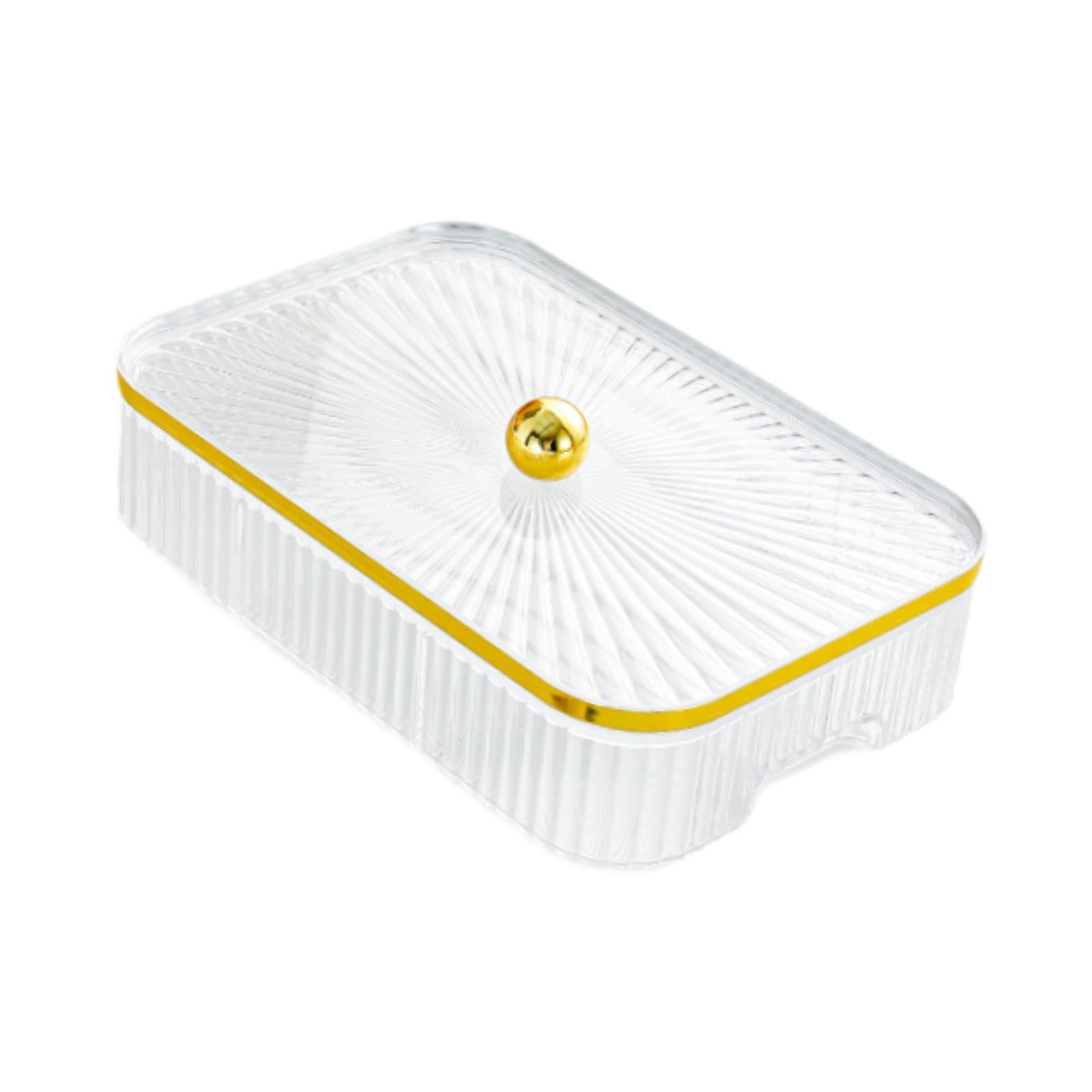 POXZSFX Trendy Appetizer Tray Food Storage Containers Multifunctional Dry Fruit Tray With Lid Snacks Dishes Storage Fruits Nuts Snacks Divided Box With