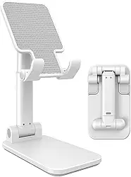 Suporte Para Celular e Tablet Mesa Universal Dobrável Ajustável Base Antiderrapante Ideal para Videochamadas Filmes Home Office e Viagens Premium