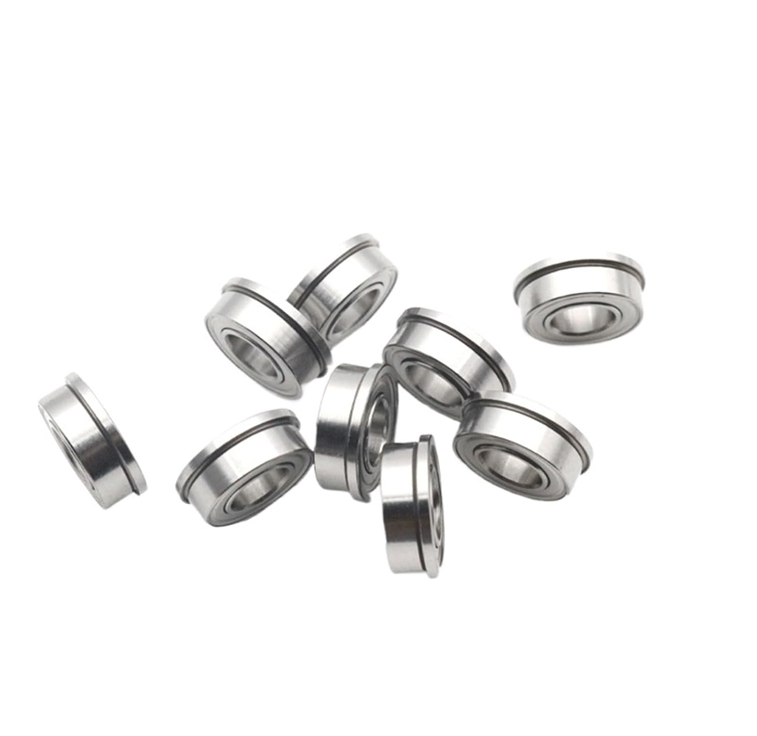 Miniature Double Sided Sealed Bearings 1pcs MF52ZZ 2X5X2.5mm Miniature Flange Thin Wall Deep Groove Ball Radial Bearing(MF85ZZ 5X8X2.5mm)
