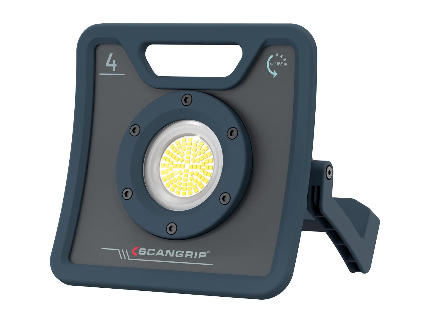 Scangrip Lighting NOVA 4 for Life, lampa robocza LED, zapewnia niezawodne i nieprzerwane oświetlenie, ochrona przed wodą i kurzem, 4000 lumenów