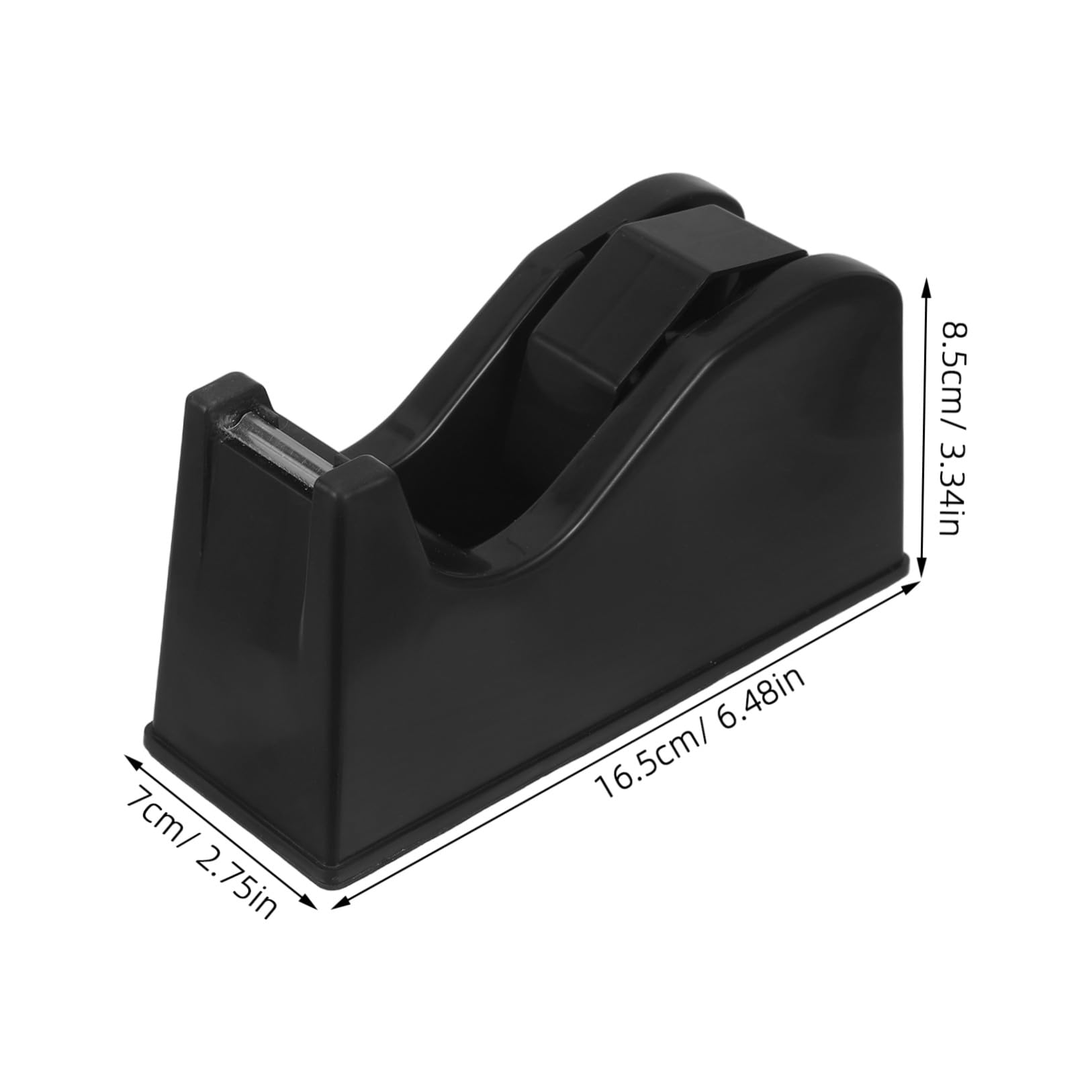 Dispenser per Nastro Adesivo da Scrivania 2 Pezzi Nero | Nucleo 1"/3", Base Antiscivolo, Ricaricabile, per Pezzi Piccoli e Grandi, Taglio Preciso e Cambio Rapido