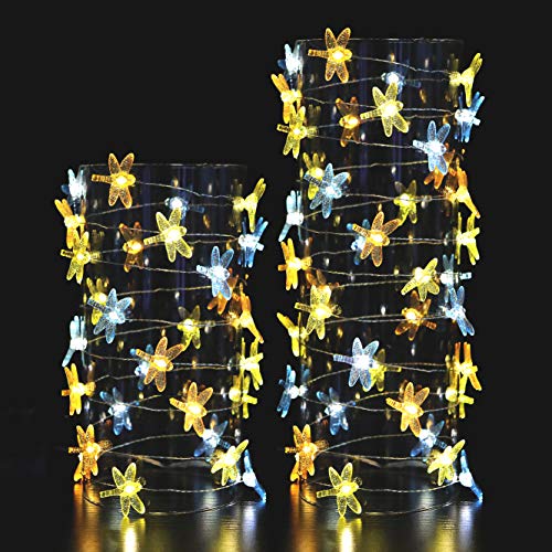 WSgift Dragonfly Decorative String Lights, 18.7 Ft 40